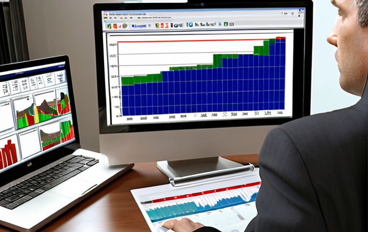 **Real Estate Data Analysis:** A real estate appraiser meticulously analyzing property data, including market trends, historical sales figures, and comparable property prices, using charts and graphs on a computer screen. The scene should convey professionalism and attention to detail.