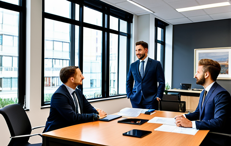Image Prompt 1: Collaborative Property Valuation Team in Office**