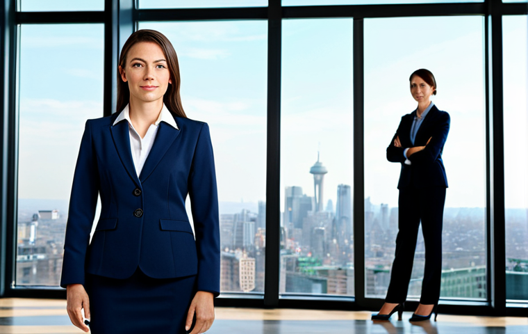 감정평가사 1차 시험 난이도 분석 - Professional Businesswoman**

"A professional businesswoman in a modest navy blue business suit, sta...