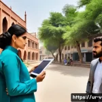 Home 12 감정평가사의 재개발 프로젝트 참여 - **Prompt:** "A professional real estate appraiser, a Pakistani woman in her late 30s, dressed in a m...